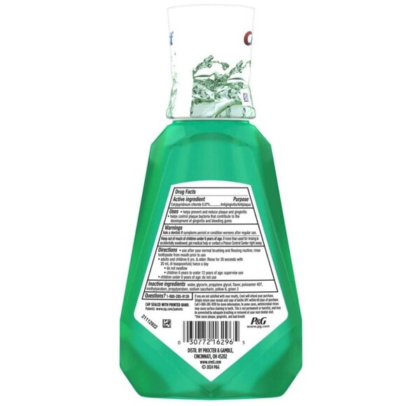 Crest Scope Classic Alcohol-free Mouthwash Original Mint 250 ML, 8.4FL - 10 Pack - Picture 4 of 7